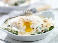 Spiegelei mit Spinat Rezept