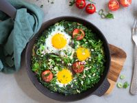 Spinat-Shakshuka Rezept