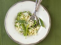 Tagliatelle mit Zuckererbsen Rezept