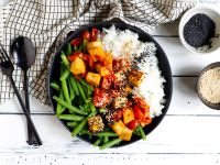 Tomaten-Tofu mit Bohnen Rezept