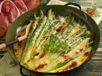 Überbackener grüner Spargel mit Mascarpone Rezept