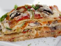 Vegetarische Lasagne mit buntem Gemüse Rezept