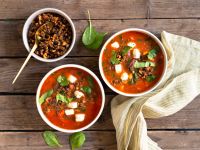 Vegetarische Pizzasuppe Rezept