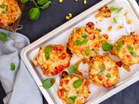 Vegetarische Pizzabrötchen