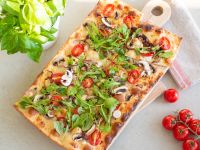 Vegetarischer Flammkuchen mit Schmandguss Rezept