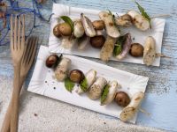 Würstchen-Champignon-Spieße Rezept