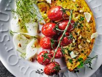 Zucchini-Omelett mit Kräutern Rezept