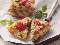 Zucchini-Paprika-Tortilla Rezept