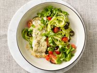 Zucchininudeln mit Kabeljau vom Blech Rezept