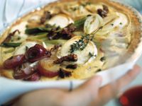 Zwiebeltarte mit Ziegenkäse Rezept