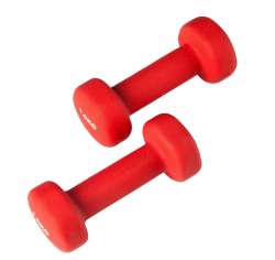 Rote Kurzhanteln für das Homeworkout