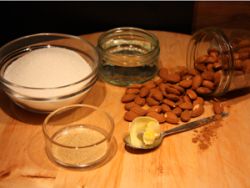 Zutaten für gebrannte Mandeln