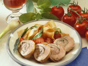 Geüllte Schweineschnitzel