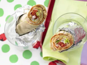 Wrap mit Putenbrust und Erdnussbutter