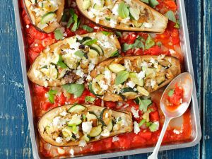 Auberginen mit Reis Rezept