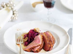 Entenbrust mit Blaukraut und Maronen Rezept