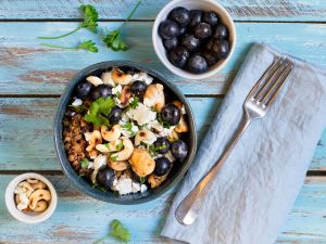 Hähnchen-Bowl mit reis-fit Feelgood Kichererbsen mit Quinoa & Gemüse Rezept