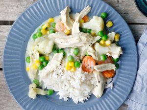 Hühnerfrikassee (schnell gemacht) Rezept