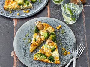 Kartoffel-Omelett mit Mais Rezept