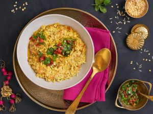 Kitchari mit Chiliöl-Koriander-Topping Rezept