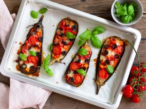 Low Carb Auberginen-Pizza Rezept