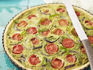 Bärlauch-Quiche mit Tomaten Rezept