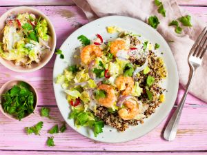 Quinoa mit Garnelen und Chili-Gemüse Rezept