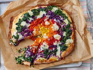 Regenbogen-Pizza Rezept