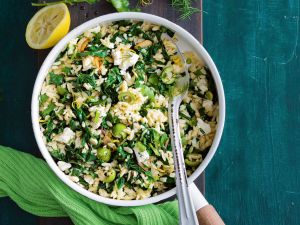 Risoni-Spinat-Pfanne Rezept