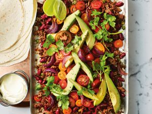 Scharfes Cajun-Hackfleisch mit Avocado und Koriander Rezept