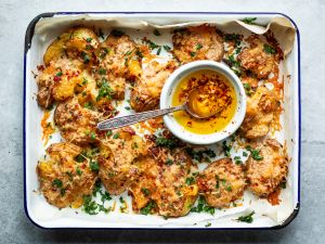 Smashed Potatoes mit Käse Rezept