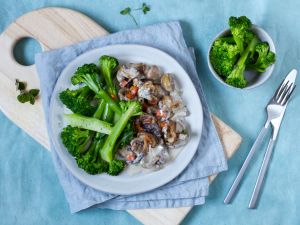 Veganes Pilzragout mit Brokkoli Rezept