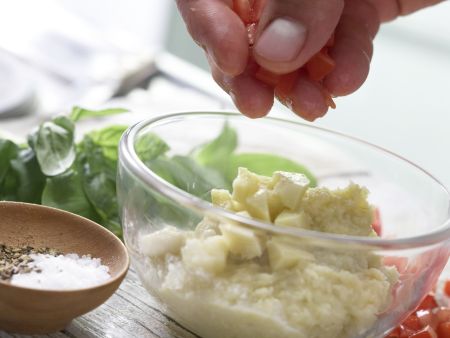 Artischockencreme auf Maiswaffeln Zubereitung Schritt 4 Artischockencreme auf Maiswaffeln Zubereitung Schritt 4