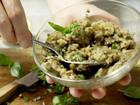 Auberginen-Bruschetta Zubereitung Schritt 7 Auberginen-Bruschetta Zubereitung Schritt 7
