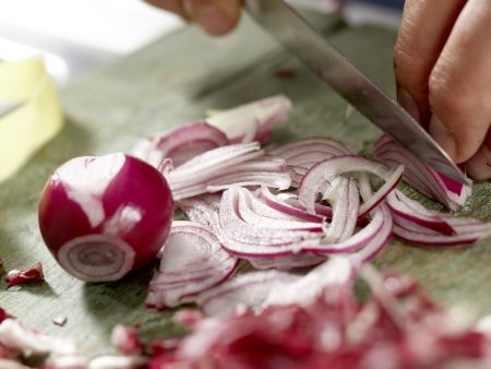 Bandnudeln mit Radicchio Zubereitung Schritt 2 Bandnudeln mit Radicchio Zubereitung Schritt 2