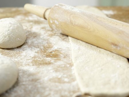 Birnen-Pizza mit Bündner Fleisch Zubereitung Schritt 5 Birnen-Pizza mit Bündner Fleisch Zubereitung Schritt 5