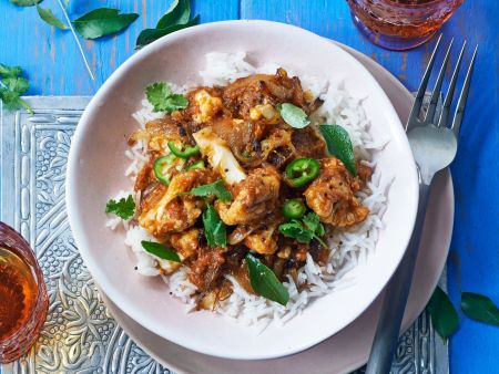 Blumenkohl-Tomaten-Curry mit Chili
