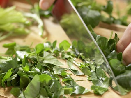Brunnenkressesalat Zubereitung Schritt 2 Brunnenkressesalat Zubereitung Schritt 2