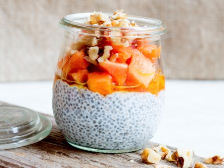 Chia-Pudding mit Leinöl Chia-Pudding mit Leinöl