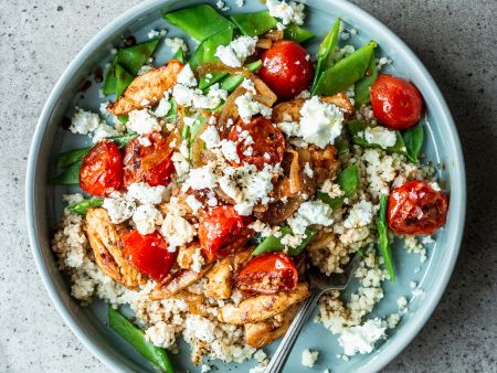 Couscoussalat mit Hähnchen und Feta