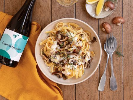 Cremige Maronen-Pilz-Pasta
