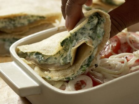 Crespelle mit Spinat und Ricotta Zubereitung Schritt 9 Crespelle mit Spinat und Ricotta Zubereitung Schritt 9