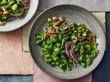 Dicke-Bohnen-Salat mit Pistazien