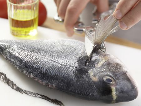 Dorade in der Salzkruste Zubereitung Schritt 2 Dorade in der Salzkruste Zubereitung Schritt 2