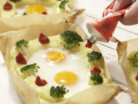 Ei im Kartoffelnest Zubereitung Schritt 9 Ei im Kartoffelnest Zubereitung Schritt 9