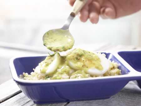 Eier in Curry-Senf-Sauce Zubereitung Schritt 8 Eier in Curry-Senf-Sauce Zubereitung Schritt 8
