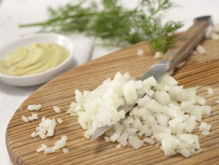 Eier in Senf-Dill-Sauce Zubereitung Schritt 1 Eier in Senf-Dill-Sauce Zubereitung Schritt 1