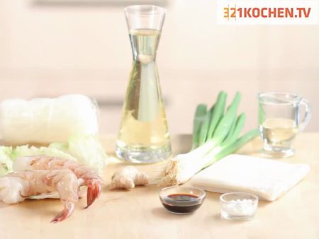 Einfache Frühlingsrollen mit Garnelen