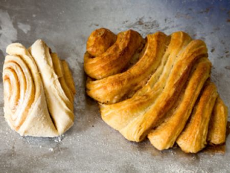 So können Sie Franzbrötchen selber machen
