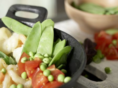 Garnelenpfanne Zubereitung Schritt 7 Garnelenpfanne Zubereitung Schritt 7